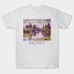 Morning in the Islands Near Vétheuil by Claude Monet T-Shirt